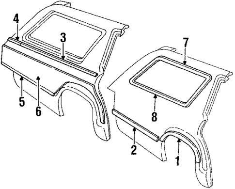 Glass & Moldings for 1985 Mercury Marquis #0