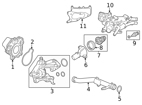 Water Pump for 2014 Honda Accord #0