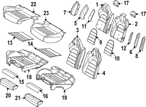 Rear Seat Components for 2025 Porsche Panamera #0
