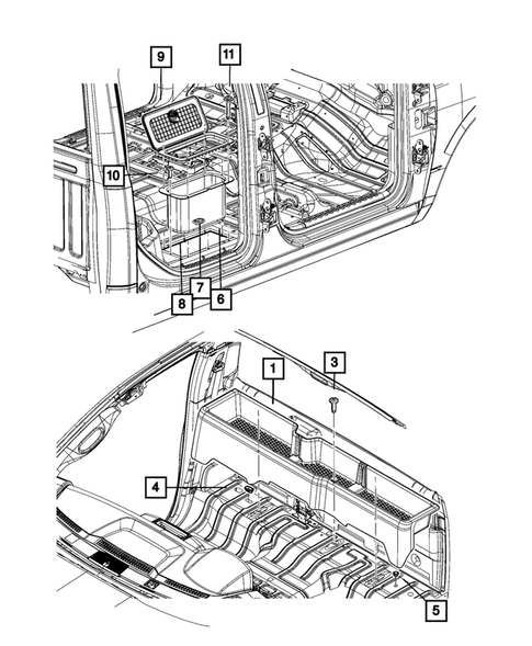 Rear Storage Compartment for 2017 Ram 2500 #0
