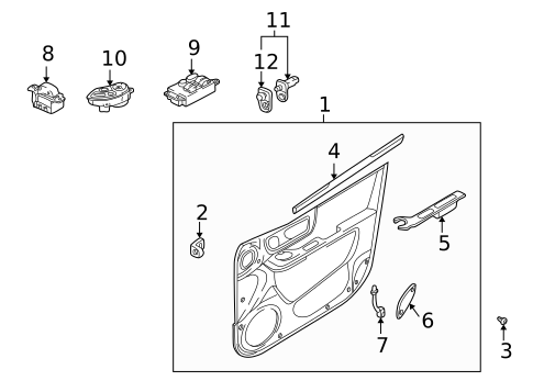 Front Door for 2001 Hyundai Santa Fe #3