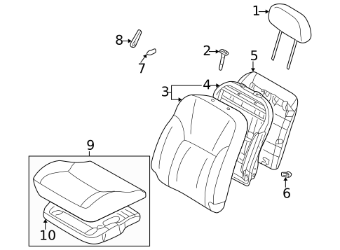Front Seat Components for 2002 Mitsubishi Eclipse #0