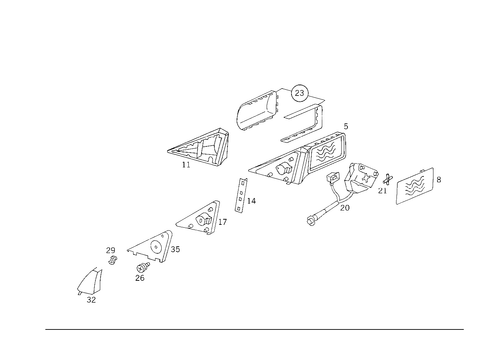Co-Driver Outside Rearview Mirror for 1988 Mercedes-Benz 300CE #0