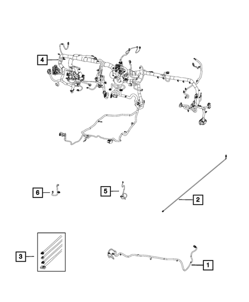 Wiring, Instrument Panel for 2019 Ram 3500 #0
