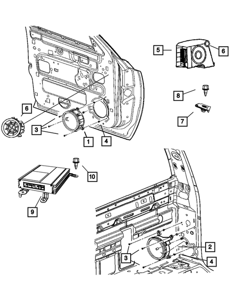 Radio, Antenna, Speakers, DVD, and Video systems for 2009 Dodge Dakota #0