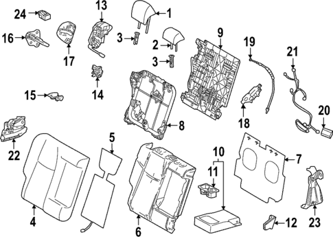 Rear Seat Components for 2025 Lexus NX350h #0