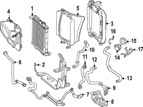 Radiator & Components for 2024 Mercedes-Benz GLE580 #2