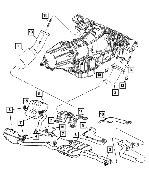 Exhaust System for 2009 Dodge Challenger #0