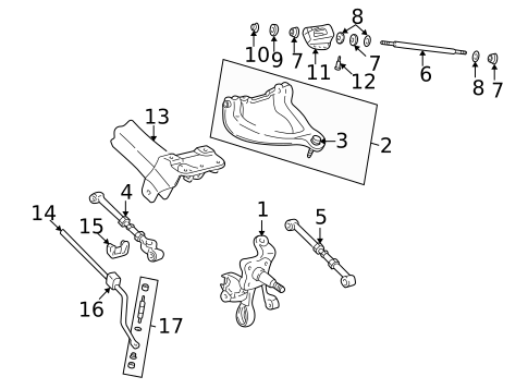 Stabilizer Bar & Components for 2003 Chrysler Sebring #7