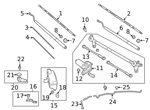 Wiper & Washer Components for 2018 Nissan TITAN XD #0