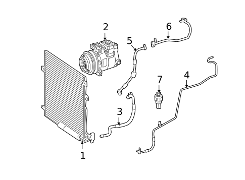 Condenser, Compressor & Lines for 2009 Mercedes-Benz ML320 #0