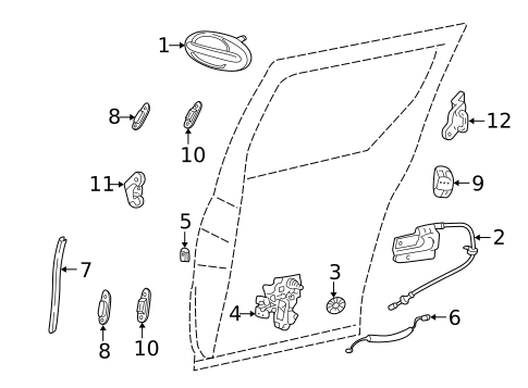 Lock & Hardware for 2004 Mercury Monterey #1