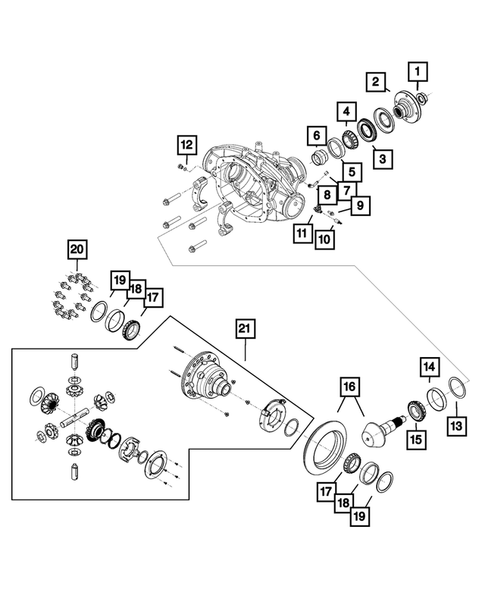 Rear Axle: Housing, Differential and Vent for 2024 Ram 1500 #2