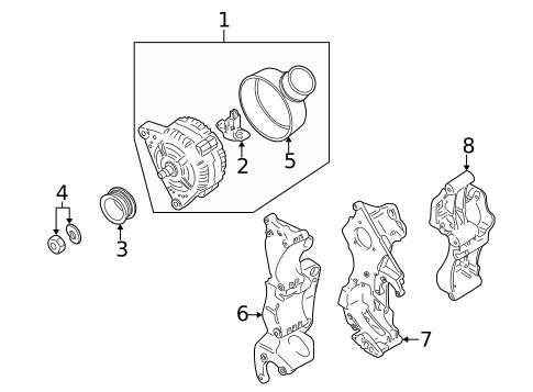 Alternator for 2004 Volkswagen Golf #0
