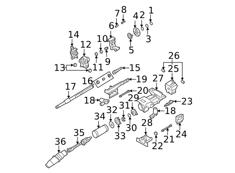 Shaft & Internal Components for 2002 Cadillac DeVille #2