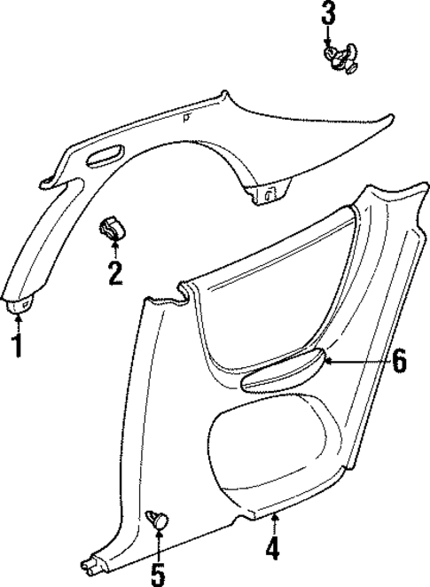 Interior Trim - Quarter Panels for 2001 Pontiac Grand Prix #0