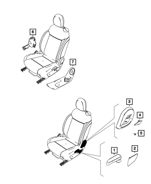 Front Seats - Adjusters, Recliners, Shields and Risers for 2024 Fiat 500E #2