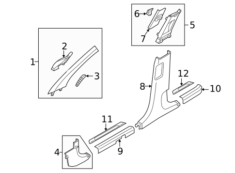 Interior Trim - Pillars for 2025 Hyundai Tucson #1