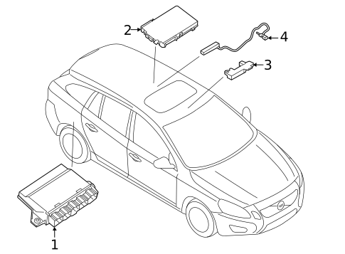 Keyless Entry Components for 2018 Volvo V60 #0