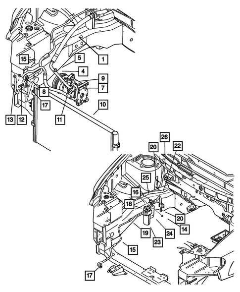 Air Conditioner and Heater Plumbing for 2001 Dodge Caravan #2