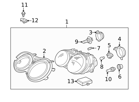 Bulbs - Chassis for 2003 Mercedes-Benz CL55 AMG #0