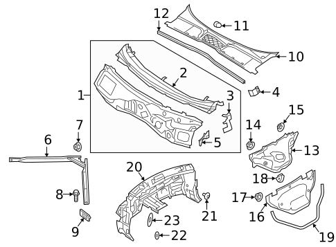 Cowl for 2019 Audi S5 #1