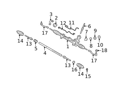 Steering Gear & Linkage for 2009 Kia Rondo #0