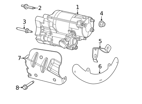 Starter for 2018 Dodge Challenger #0