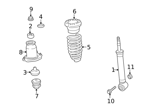 Struts & Components for 2010 Pontiac Vibe #3