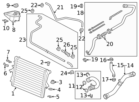 Radiator & Components for 2013 Audi Q7 #0