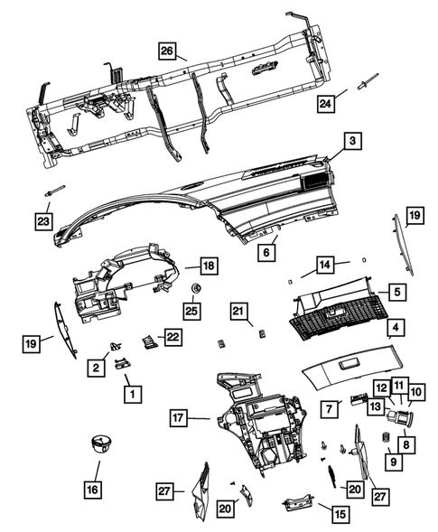 Instrument Panel for 2008 Chrysler Pacifica #0