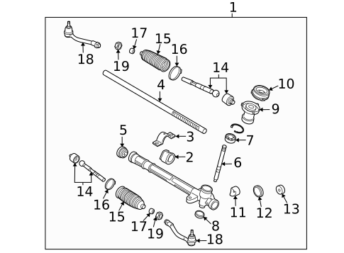 Steering Gear & Linkage for 2006 Kia Rio5 #1