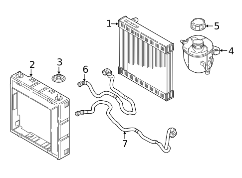 Radiator & Components for 2021 BMW 745e xDrive #1