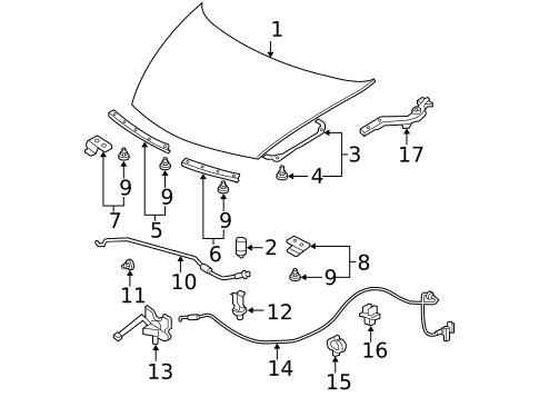 Hood & Components for 2006 Honda Civic #0