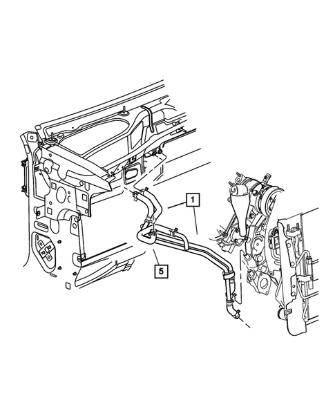 Air Conditioner and Heater Plumbing for 2005 Jeep Liberty #4
