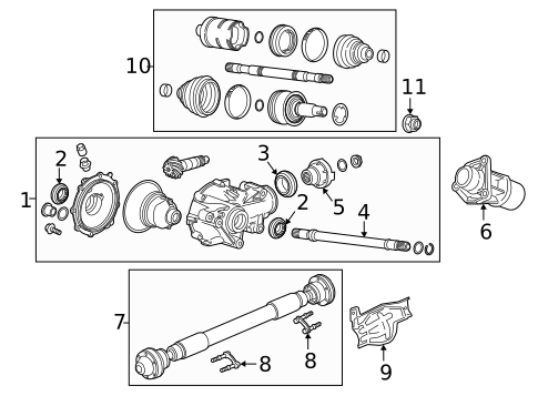 Carrier & Front Axles for 2016 Cadillac ATS #1
