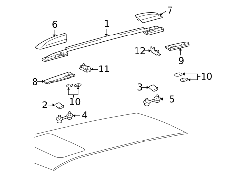 Luggage Carrier for 2009 Toyota Highlander #1