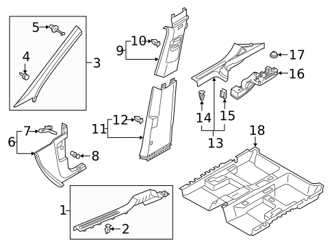 Interior Trim - Pillars for 2019 Volkswagen Tiguan #0