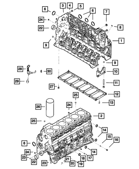Cylinder Block for 2009 Dodge Ram 2500 #0