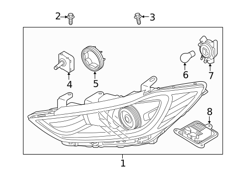 Headlamp Components for 2018 Hyundai Elantra #0