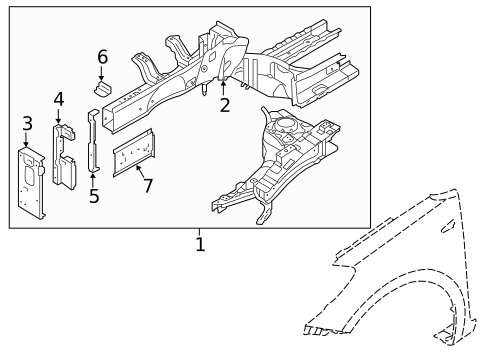 Structural Components & Rails for 2017 Kia Forte5 #0