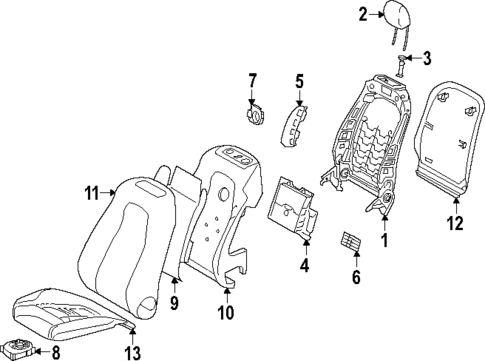 Passenger Seat Components for 2024 Mercedes-Benz EQB 350 #1