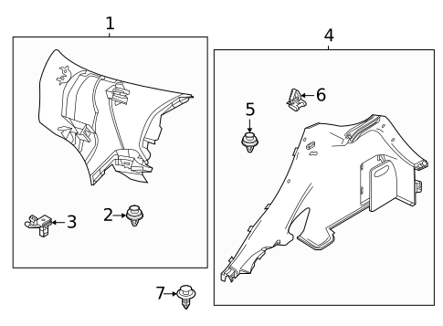 Interior Trim - Quarter Panels for 2020 Toyota Yaris #1