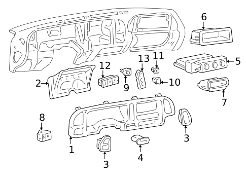 Switches, Solenoids & Actuators for 1998 GMC C2500 Pickup #2