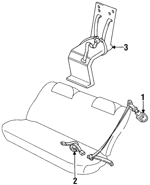 Seat Belt for 1997 Toyota Corolla #1