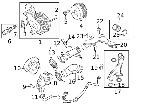 Water Pump for 2014 Land Rover Range Rover #0