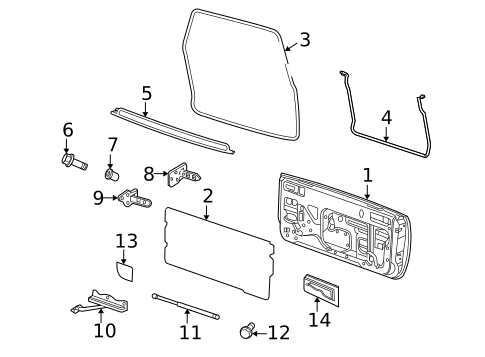 Door & Components for 2003 Land Rover Freelander #0