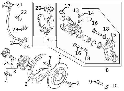 Rear Brakes for 2020 Kia Stinger #11