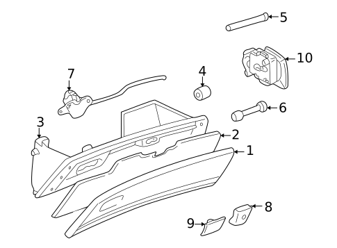 Glove Box for 2002 Lexus LS430 #1