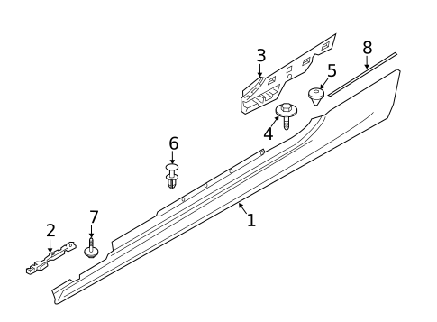 Exterior Trim - Pillars for 2021 BMW M850i xDrive #0